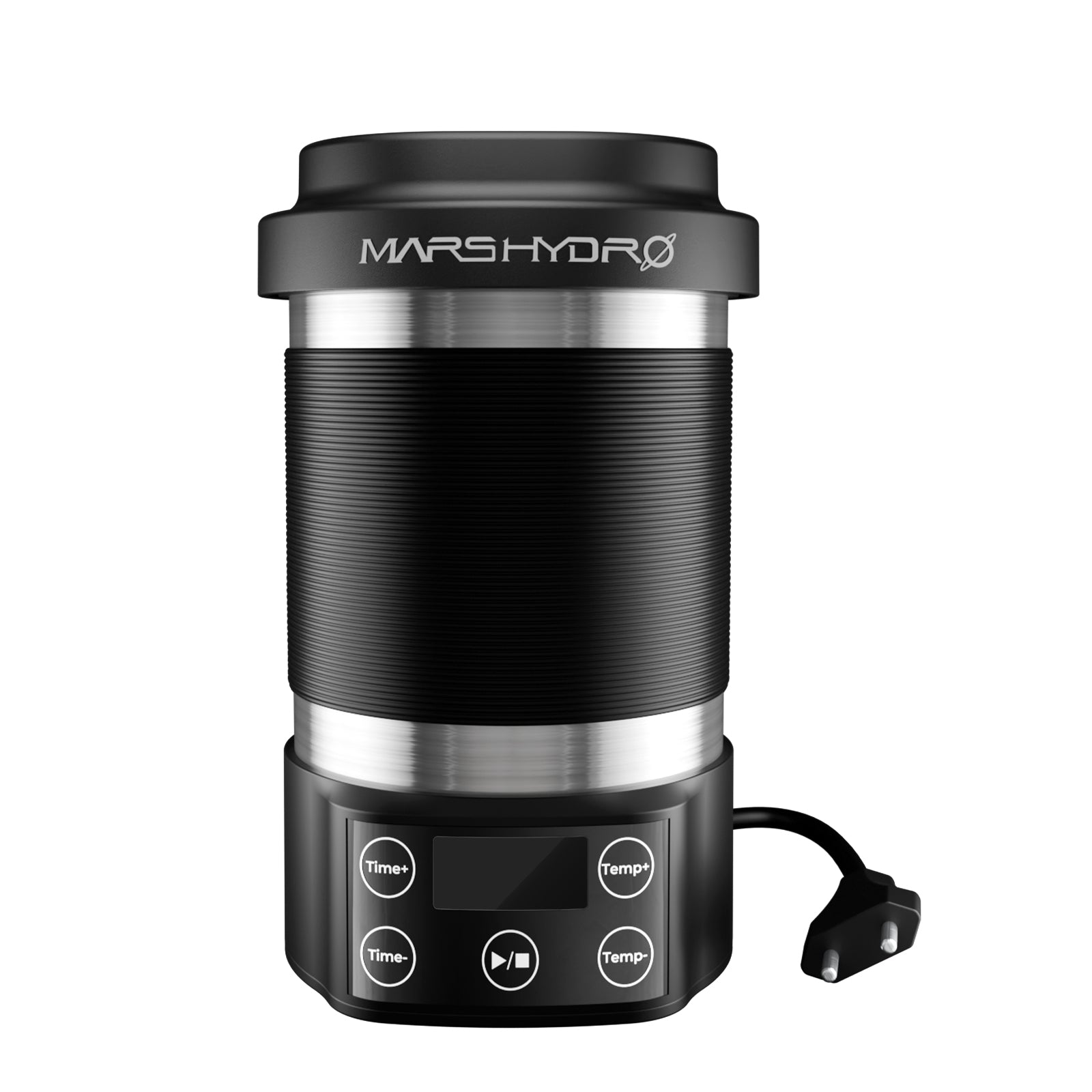 Compact Mars Hydro decarboxylator and infuser in sleek black with user-friendly control panel for precise temperature settings