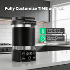 Mars Hydro Decarboxylator & Infuser with a sleek black design — fully customizable time and temperature settings for precise infusion.