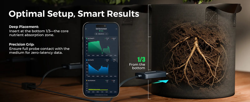 Mars Hydro Smart Bodensensoren | 3-Pack - EC/VWC/Temp