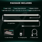 Mars Hydro VG80 LED grow light in white with two light bars and daisy chain function for indoor vegetative growth
