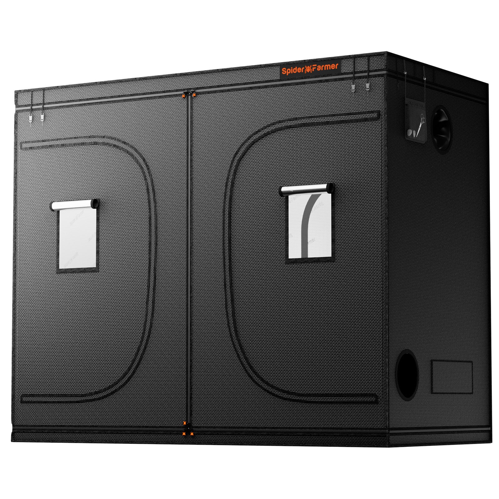 Spider Farmer 240x120x200cm Indoor Growzelt der Upgraded-Serie aus lichtdichtem 1680D Oxford-Gewebe.