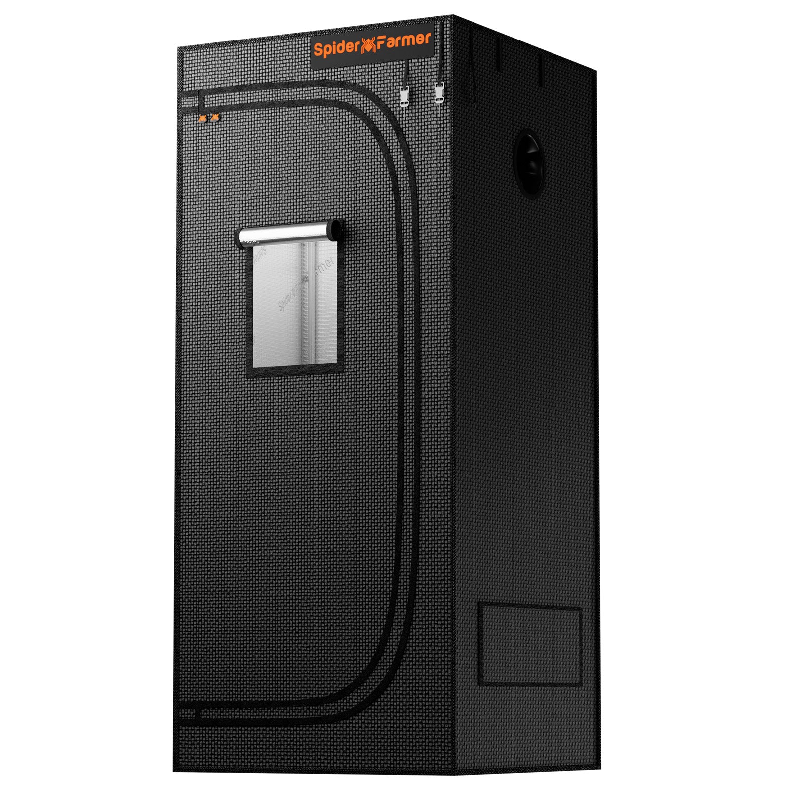 Vergrößertes Sichtfenster: Detailansicht des erweiterten Beobachtungsfensters zur stressfreien Pflanzenkontrolle ohne Öffnen der Reißverschlüsse.