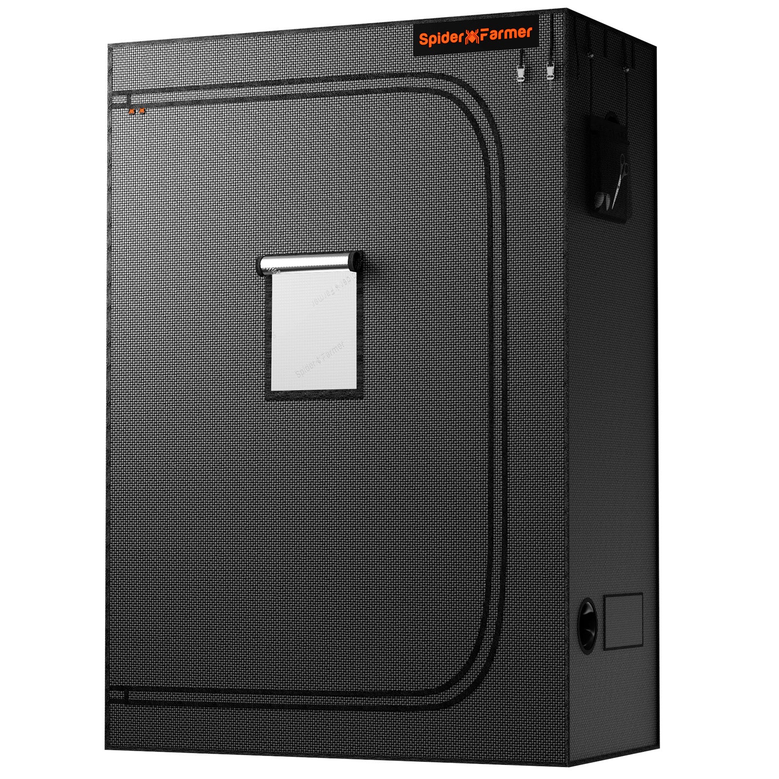 Spider Farmer 140x70x200cm Growzelt in Weiß aus lichtdichtem 1680D Oxford-Gewebe.
