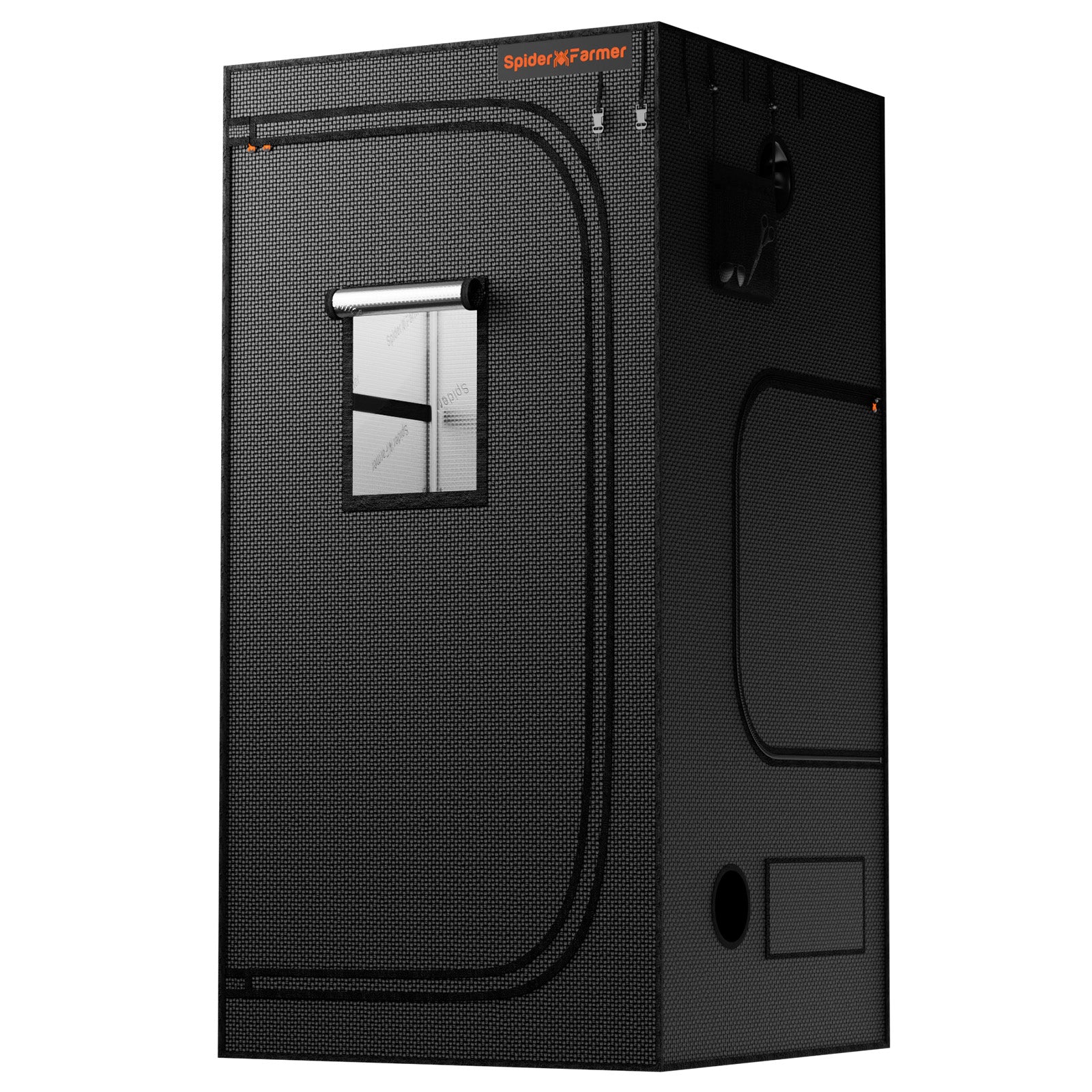 Spider Farmer 90x90x180cm Growzelt der Upgraded-Serie aus lichtdichtem 1680D Oxford-Gewebe.
