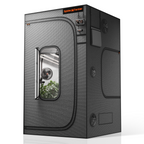 Indoor grow tent by Spider Farmer in dark gray 2000D Oxford fabric with observation window and light tight design