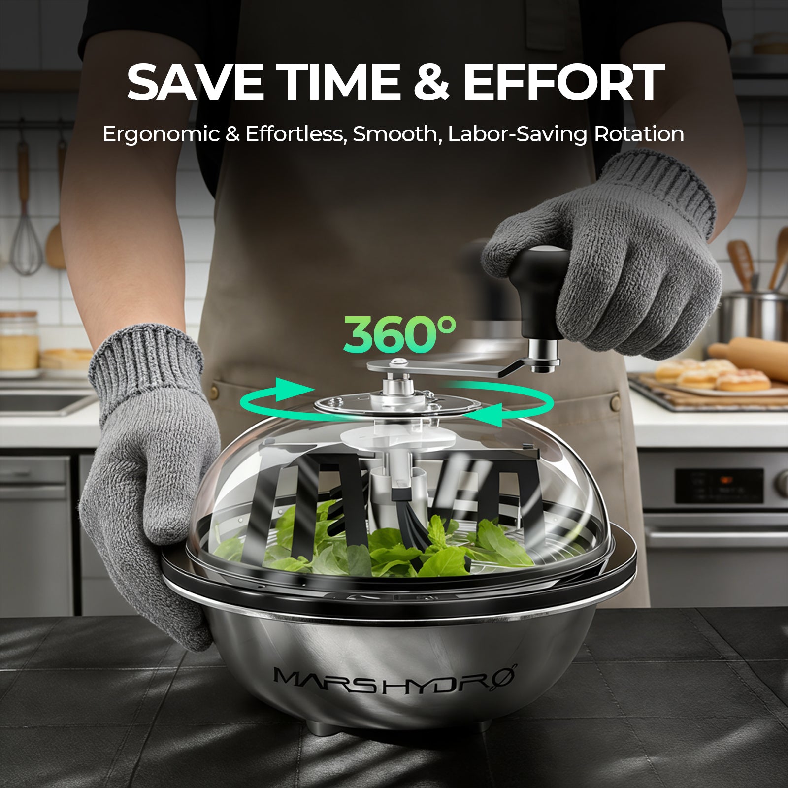 Ergonomische Handkurbel des 13 Zoll Trimmers für komfortable Bedienung.