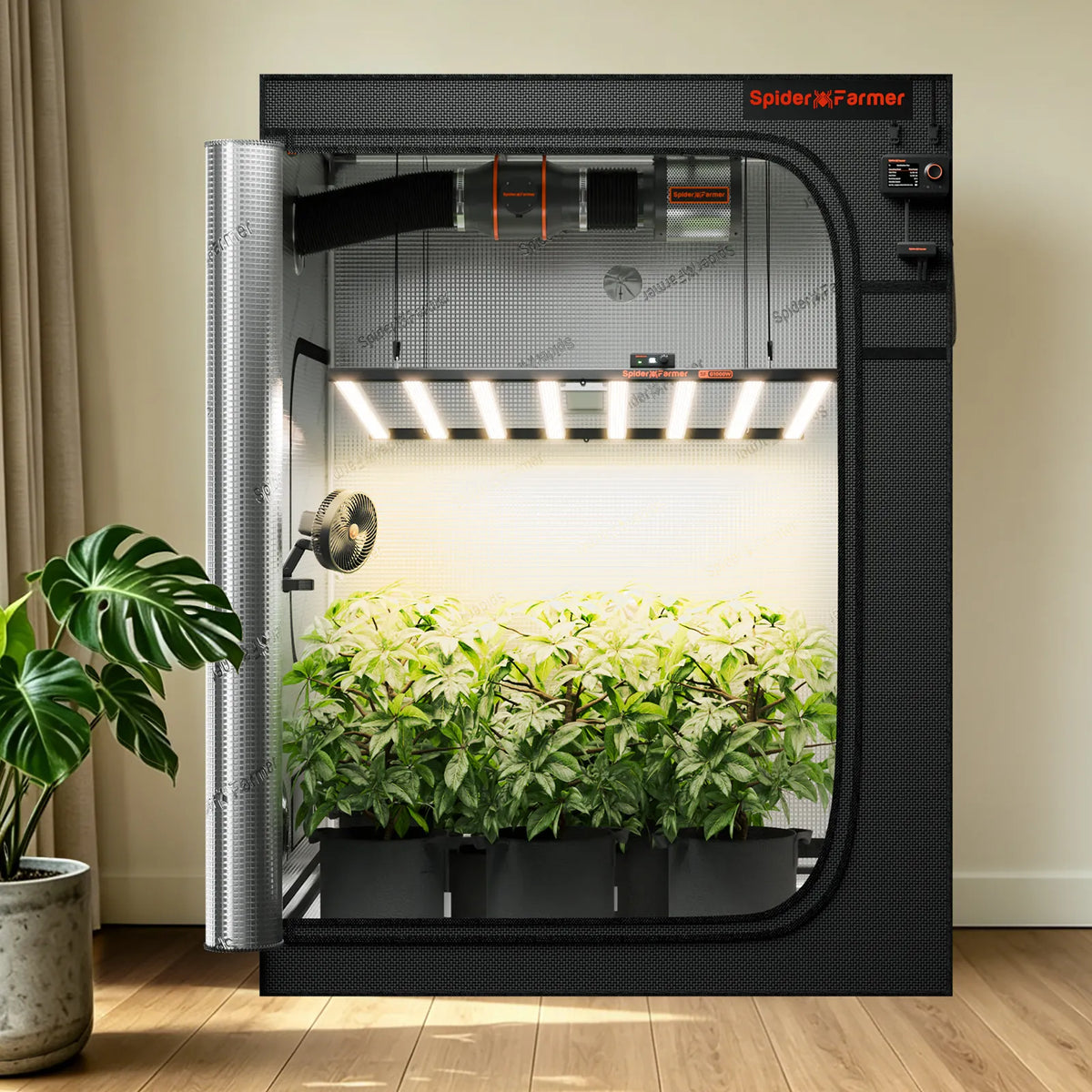Spider Farmer 150x150x200cm Growzelt | 1680D Oxford-Growzelt-eacygrow-Spider Farmer