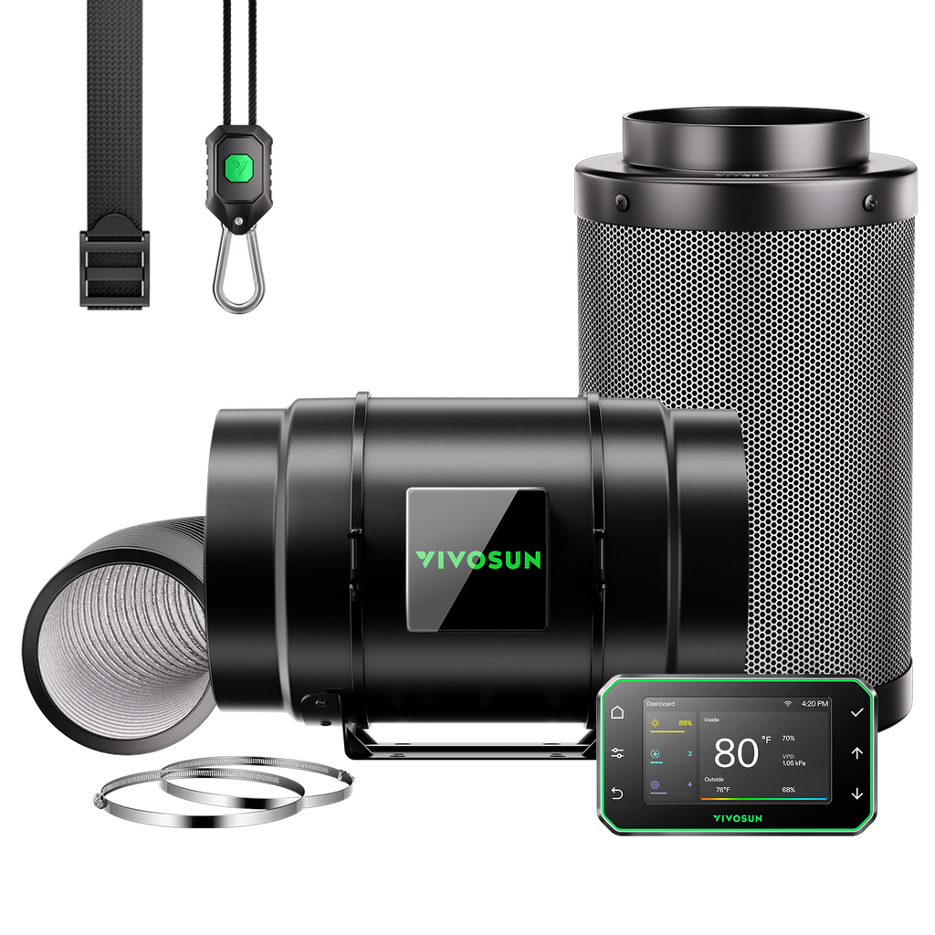 Vivosun Smart Abluftset G8 Pro 200mm - 1232 m³/h + GrowHub