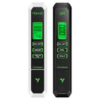 Vivosun water pH and TDS tester combo set in white and matte black with LCD pH and ppm readings