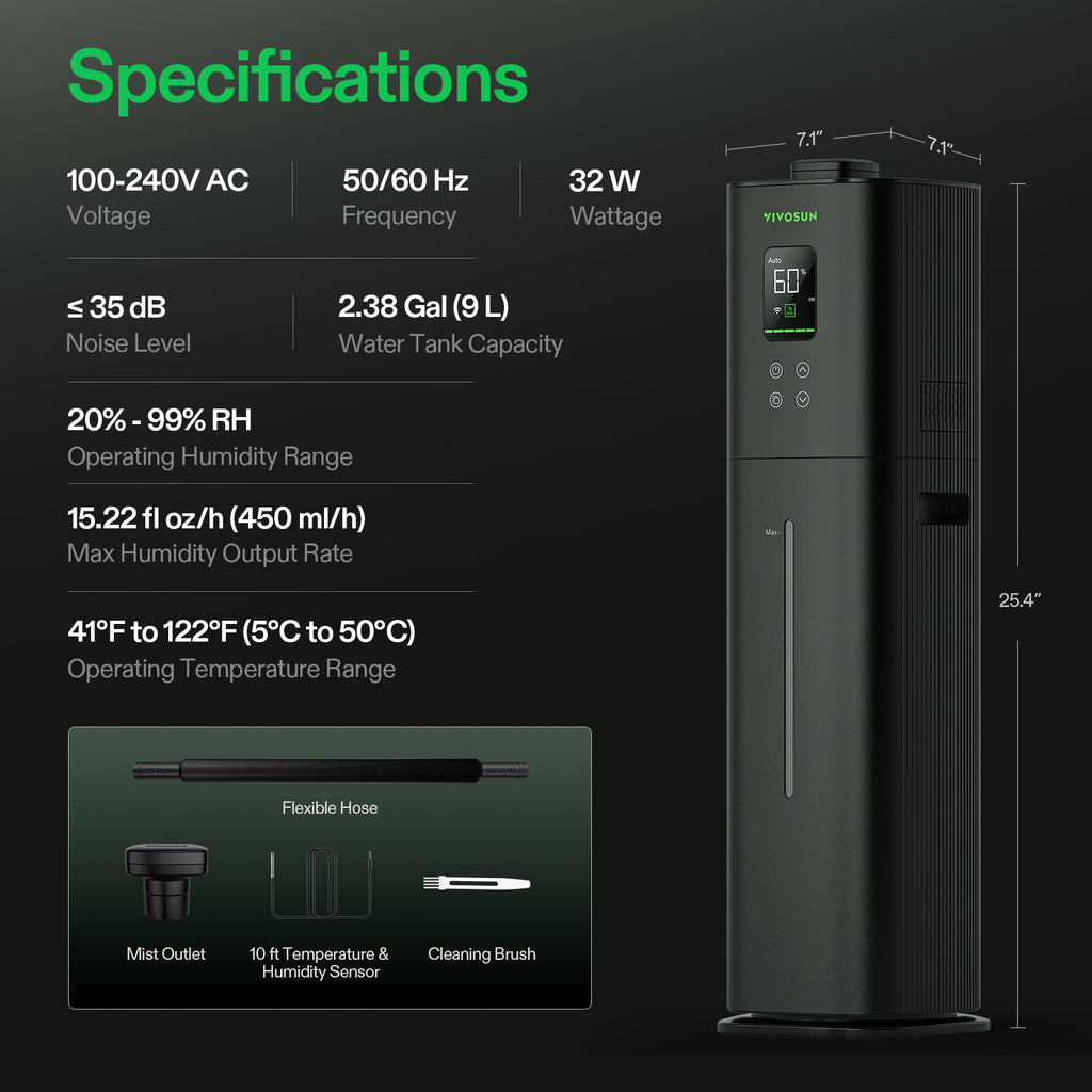 Vivosun AeroStream H09 - Smarter 9L Luftbefeuchter