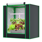Forest green and black Vivosun grow tent in 600D Oxford fabric