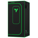 Vivosun 2000D Oxford grow tent, black with green trim, Growbox Pro 90x90x180cm