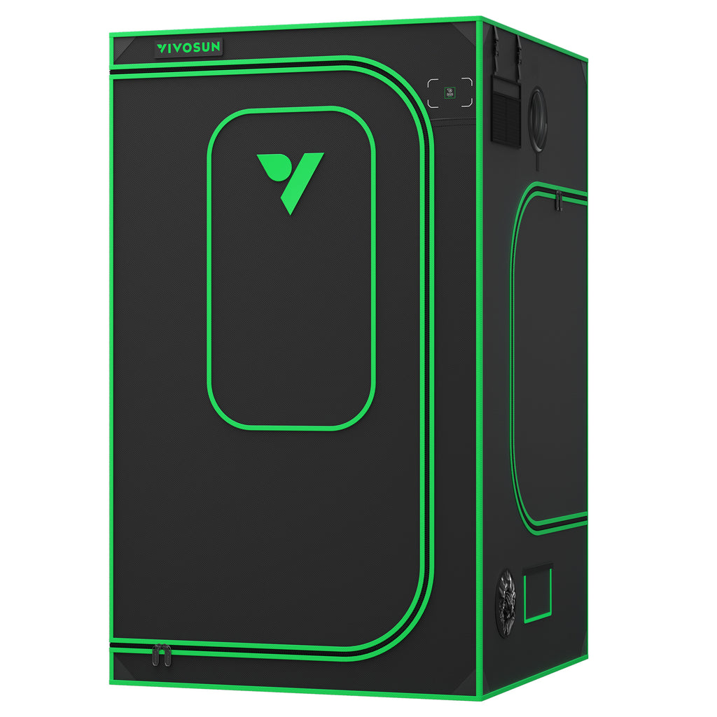 Vivosun grow tent black 2000D Oxford with green trim, Growbox Pro 120x120x200cm