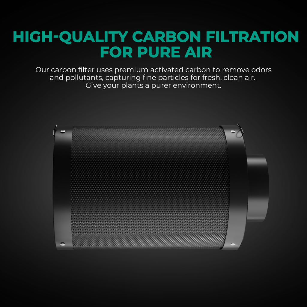 Mars Hydro 4 Zoll Aktivkohlefilter zur Geruchskontrolle in der Gesamtansicht.