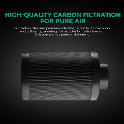 Mars Hydro 4 Zoll Aktivkohlefilter zur Geruchskontrolle in der Gesamtansicht.