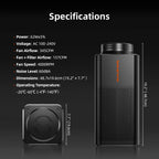 Spider Farmer 150mm 2-in-1 ventilation system with integrated activated carbon filter — efficient airflow for optimal performance