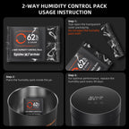 Spider Farmer 2L Auto-Cure Smart Jar featuring a sleek black design — includes humidity control pack for optimal curing.