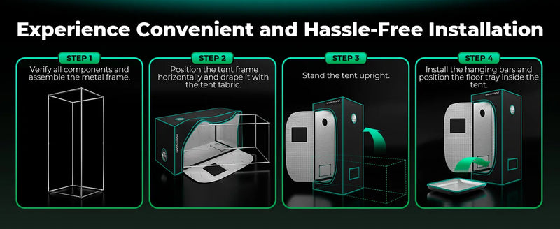 Mars Hydro TSW2000-B Smart Complete Kit | 100x100x180cm Grow Tent