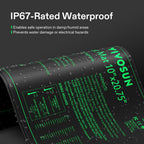 Seedling heating mat Vivosun black with green print, waterproof IP67, 25x53 cm