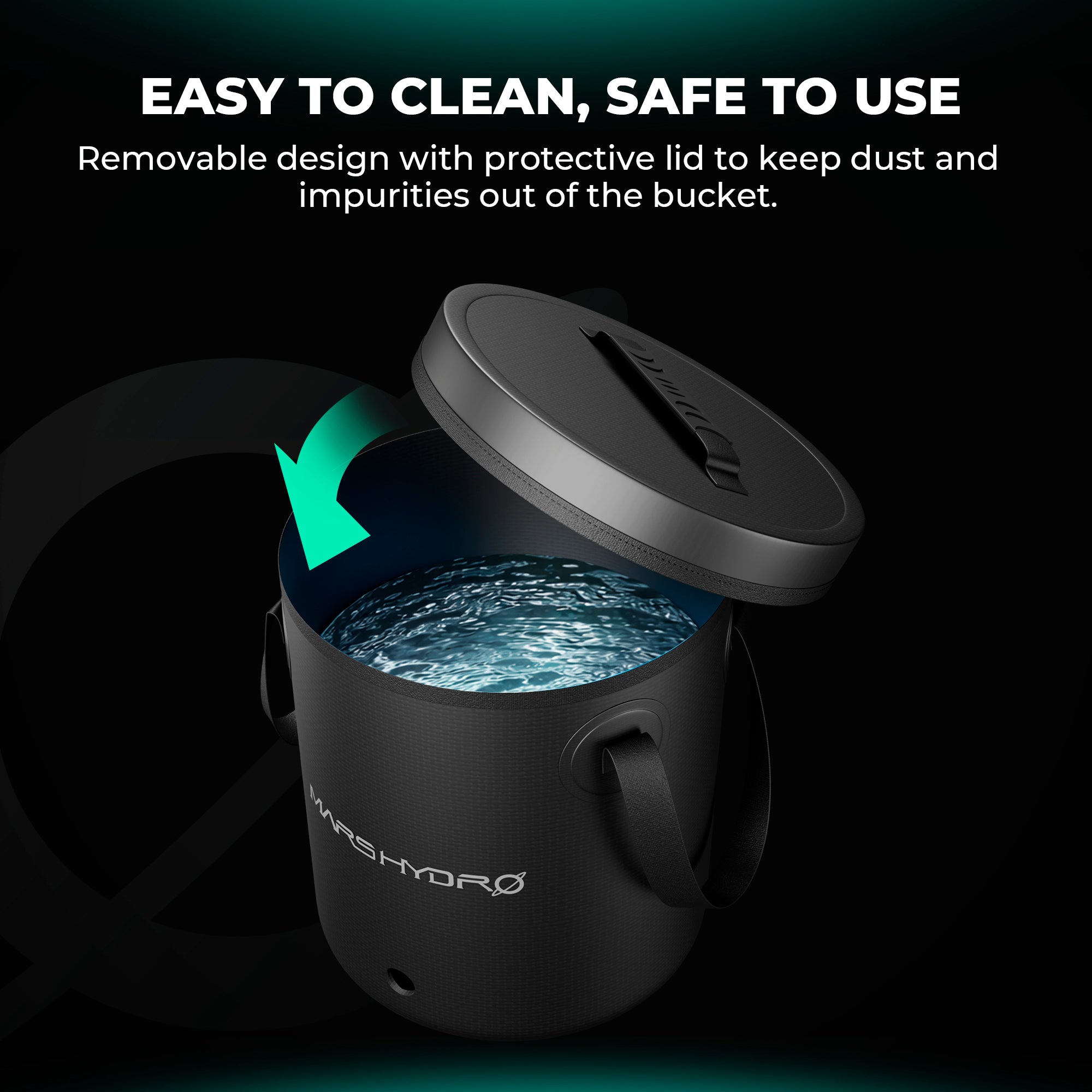 Nahaufnahme der abnehmbaren Top-Kappe des kompatiblen Mars Hydro 6L Luftbefeuchters.