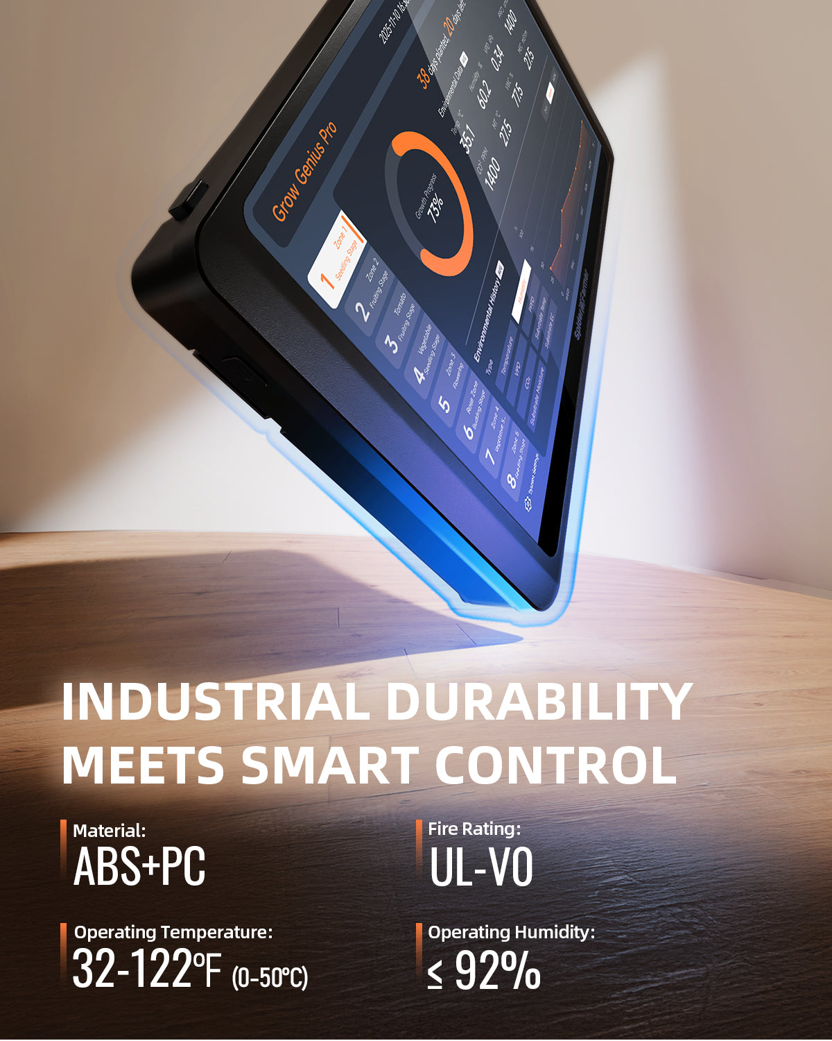 Weltweite App-Steuerung des GGS Pro Systems via WLAN und Bluetooth – Erstellung individueller Anbaupläne und lückenlose Datenverfolgung für maximale Prozesssicherheit.