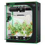 Vivosun grow tent, green frame and black 600D Oxford, 120x60x150cm size