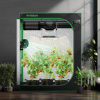 Vivosun growbox 120x60x150cm 600D Oxford with green-trim frame