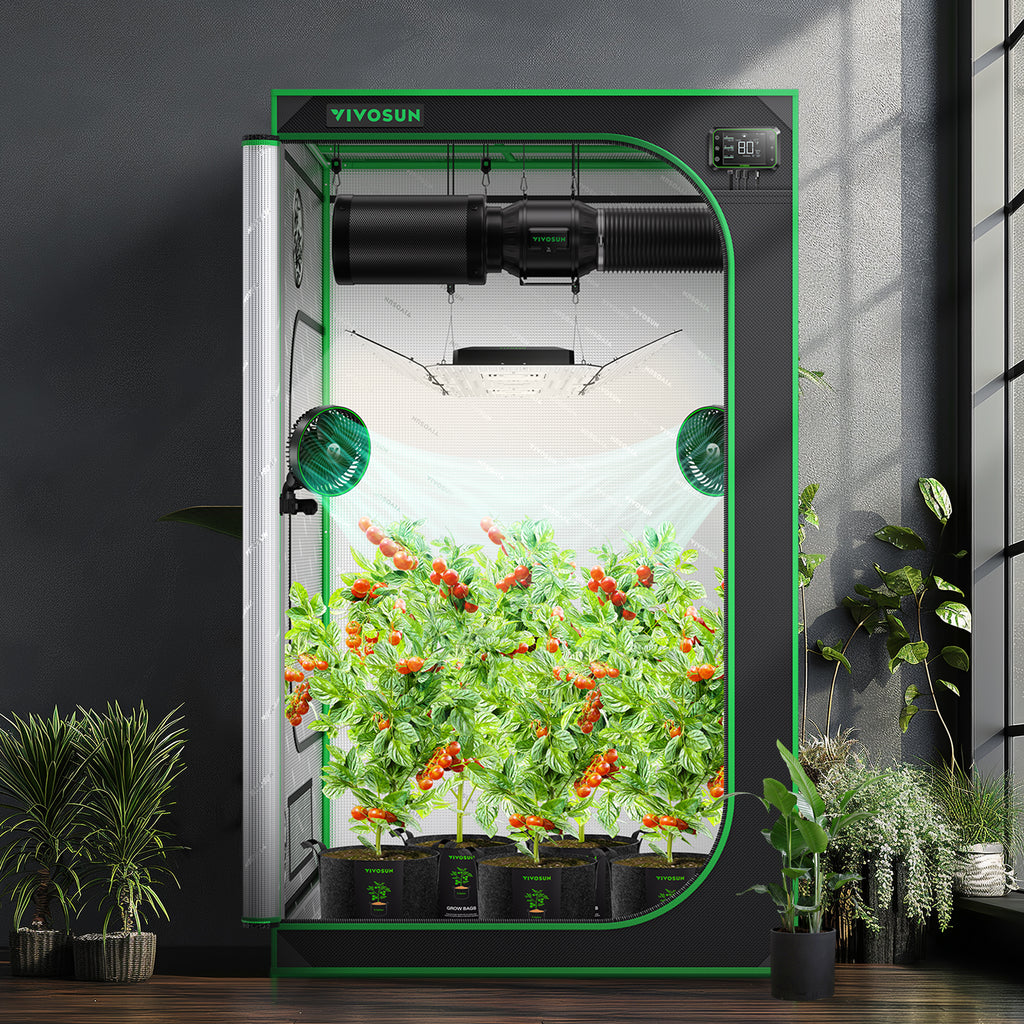 Grow tent in 600D Oxford fabric by Vivosun, 120x120x200cm