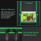 Black Vivosun 600D Oxford grow tent growbox, 50x36x54 cm
