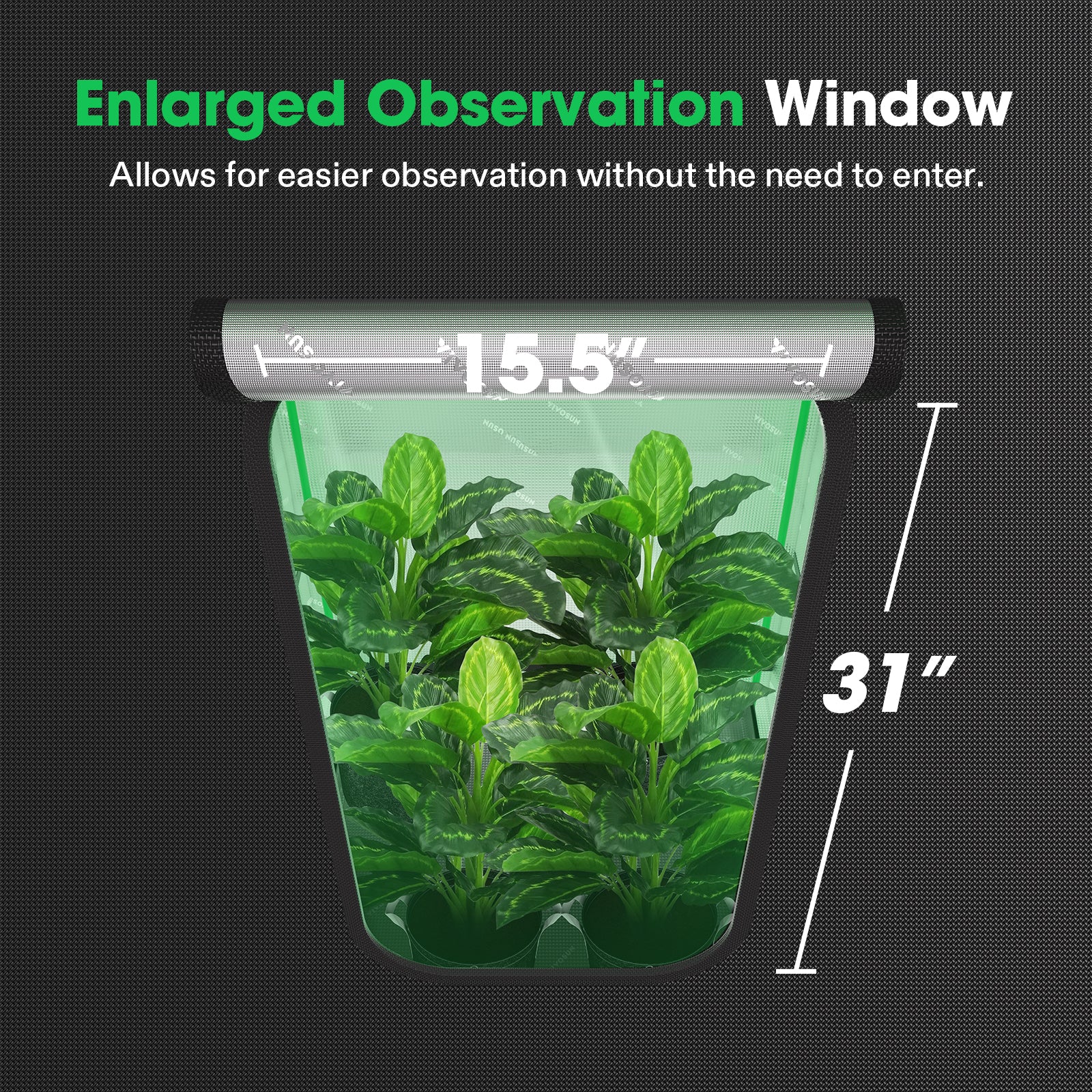 Vivosun Growbox Pro grow tent in black 2000D Oxford with 80x80x160cm dimensions