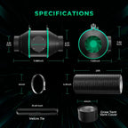 Mars Hydro TS1000-B smart grow tent kit with 4 inch ventilation system, showing inline duct and fan dimensions on dark graphic
