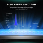 Detailaufnahme der Blue Dioden 440nm auf der Mars Hydro ADlite