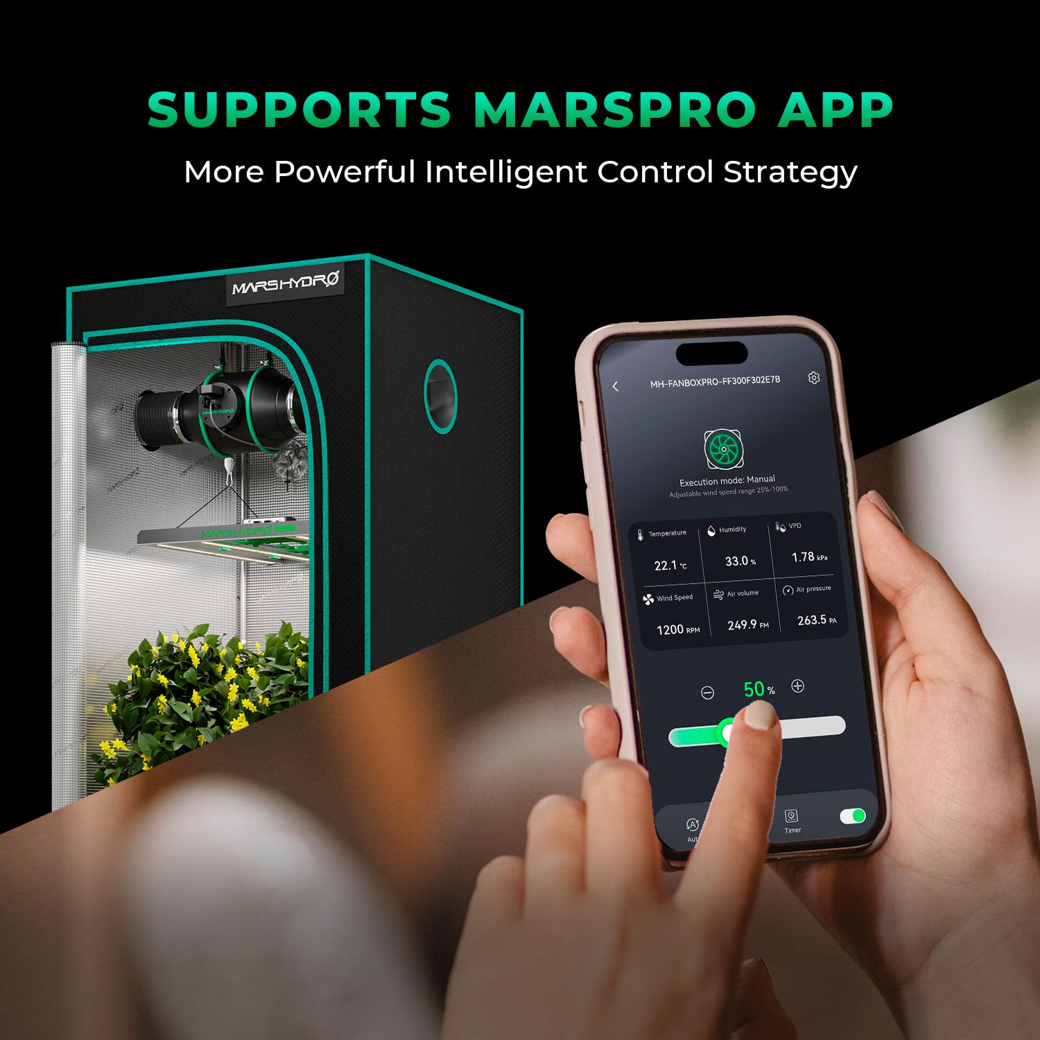 Mars Hydro FC3000 Smart Complete Kit | 100x100x180cm Grow Tent