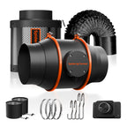 Efficient Spider Farmer 150mm ventilation system with a speed controller and activated carbon filter for optimal airflow.