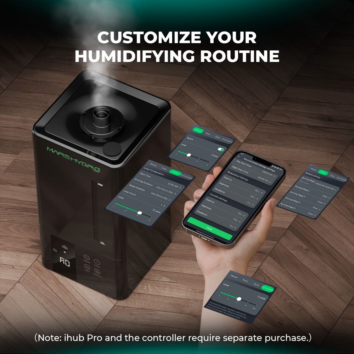 Visualisierung der VPD-Werte in der MarsPro App – Detaillierte Datenanalyse zur Optimierung der Transpiration und Nährstoffaufnahme im eacygrow-System.