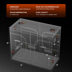 Set-Komponenten: Übersicht aller Bestandteile des Spider Farmer 240x120x200 cm Upgraded Pakets inklusive Montage-Zubehör.