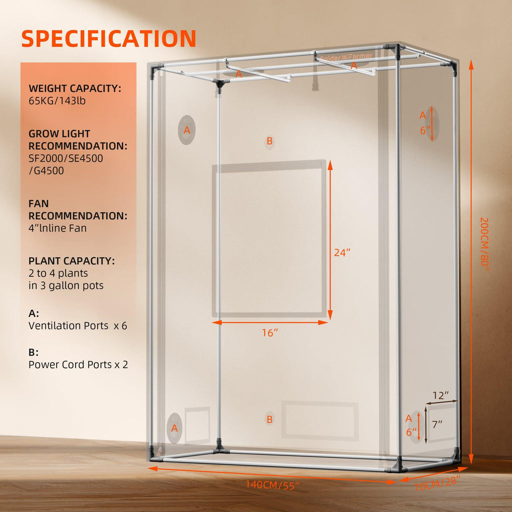 Set-Inhalt Übersicht: Alle Komponenten des Spider Farmer 140x70x200 cm Pro Pakets inklusive Zubehör für das Control System.