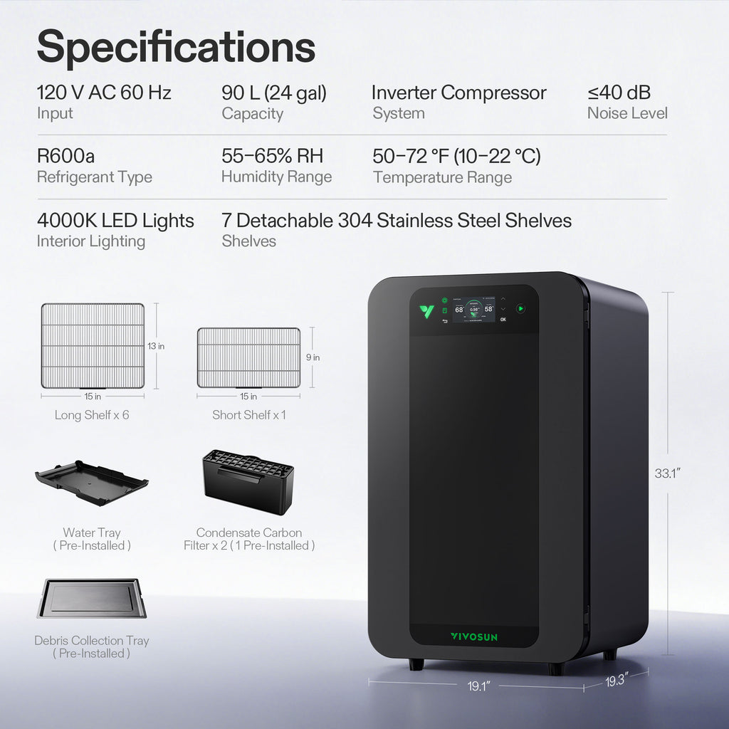 Vivosun VCure Smart Post-Harvest Box - Drying & Curing
