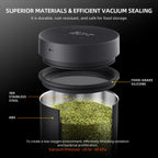 Spider Farmer 2L Auto-Cure Smart Jar featuring durable ABS and food-grade silicone — designed for efficient vacuum sealing and storage.