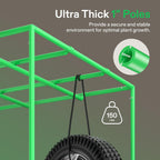 Vivosun Growbox Pro 60x60x120cm with 2000D Oxford fabric, ultra thick 1-inch poles