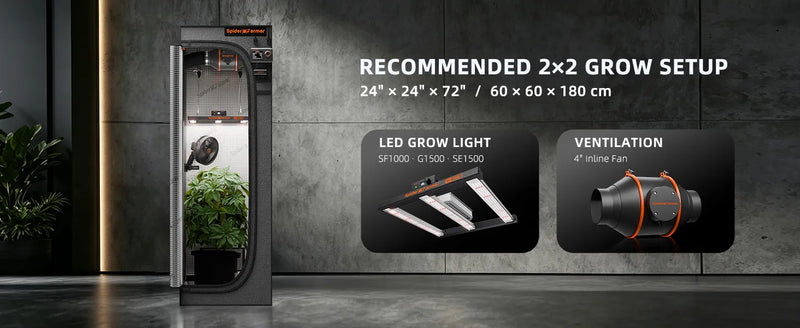 Spider Farmer 60×60×180cm Grow Tent Master | 2000D Oxford