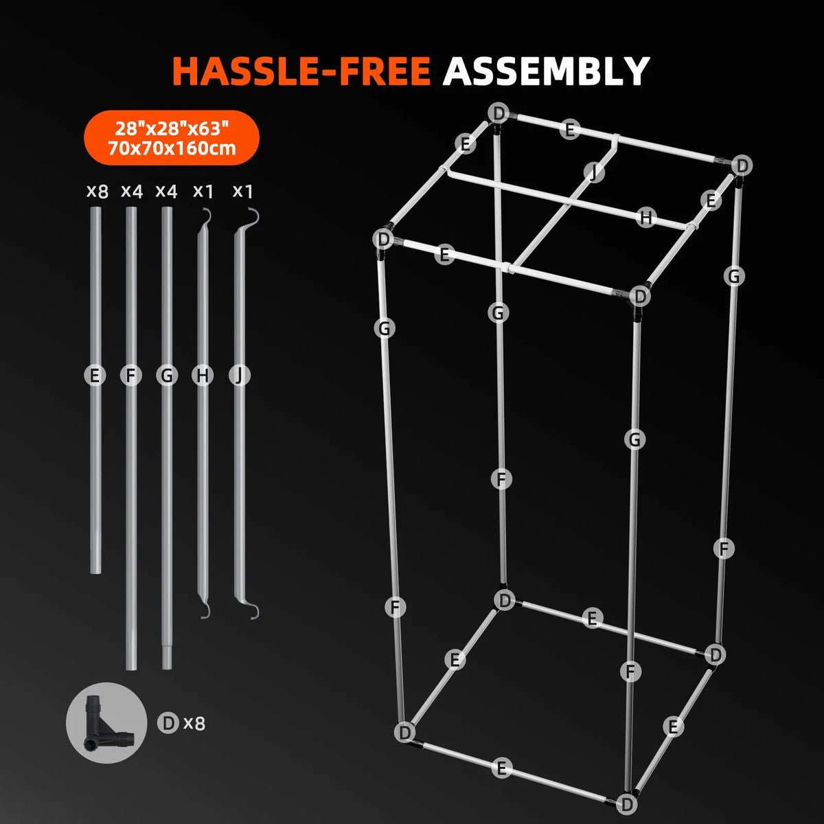 Spider Farmer G1500 Smart Complete Kit | 70x70x160cm Grow Tent