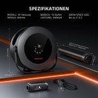 Spider Farmer 540W intelligenter Grow-Zelt-Heizer mit PTC-Platten – Kompaktes Heizsystem mit verstellbarem Schlauch für eine sichere und effiziente Temperaturregelung im Indoor-Anbau.