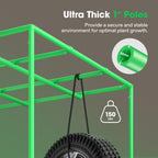 Vivosun grow box in green with 2000D Oxford fabric, 1-inch poles, 80x80x160cm