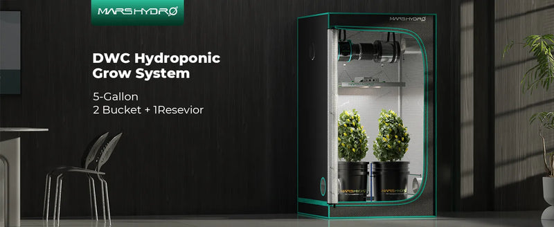 Mars Hydro DWC System Kit | 2 Buckets - 19 Liters with Top Drip