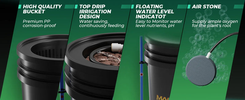 Mars Hydro DWC System Kit | 2 Buckets - 19 Liters with Top Drip