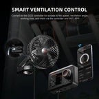 Clip-Ventilator: 6-Zoll Smart Clip-Ventilator (Modell 2025) mit oszillierendem DC-Motor.
