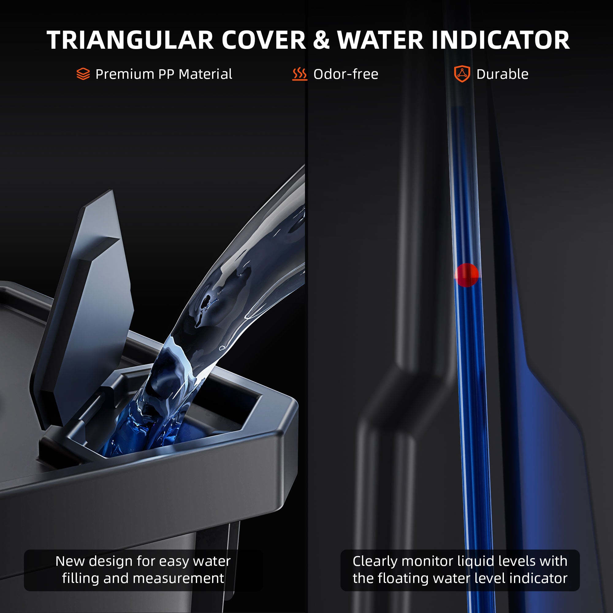 Dreieckiges Deckeldesign des Spider Farmer DWC-Systems – Ermöglicht den schnellen Zugriff für EC- und pH-Wert-Messungen ohne Stress für das Wurzelsystem.