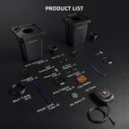 Lieferumfang des Spider Farmer 2-Eimer DWC-Kits: 2 Eimer, Deckel, Luftpumpe, Luftsteine und Tropfringe – Das ideale Starter-Set für High-End Hydro-Grower.