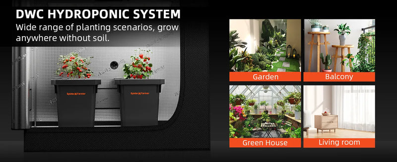 Spider Farmer DWC Systemkit | 2 Eimer - 26,5L mit Top-Drip